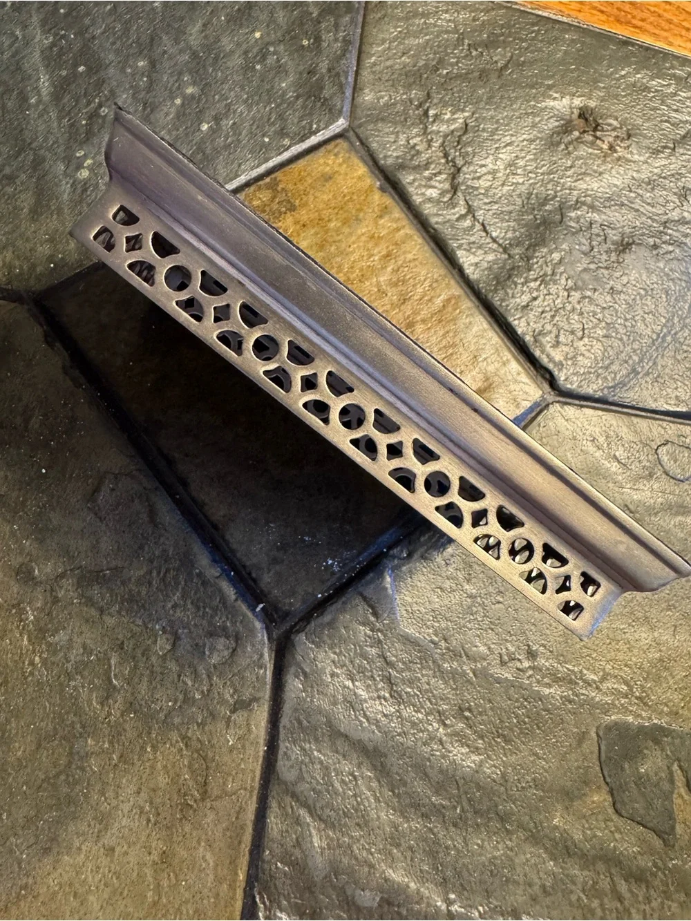 Decorative Silver Metal Tray with Cutout Sides storage -soap, jewelry, sponges